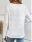 cheap Women&#039;s Blouses &amp; Shirts-Women&#039;s Tunic Elegant Casual Lace Long Sleeve Regular Tops Daily Black White Beige Spring Fall