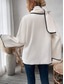 voordelige Vesten en bovenkleding-Dames Blouse Effen Kleur Stijlvol Modern Lange mouw Col Normale tops Werk Dagelijks Lapwerk Knop Wit Lente Herfst Winter