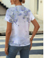 お買い得  フローラルTシャツ-レディース Tシャツ カジュアル プリント 半袖 レギュラー トップス デイリー ピンク ブルー 夏