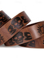 cheap Men&#039;s Belt-Men&#039;s Belt Waist Belt Black Brown PU Alloy Retro Adjustable Skull Pumpkin Halloween Daily