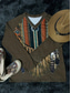 cheap Boho tee-Women&#039;s T Shirt Vintage Ethnic Print Long Sleeve Regular Tops V Neck Vacation Army Green Spring Fall