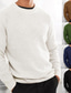 economico maglione pullover da uomo-Per uomo Pullover Maglione Maglione lavorato a maglia A coste Uncinetto Maglia Standard Lavorato a maglia Liscio Girocollo Di tendenza Essenziale Da tutti i giorni Appuntamento Abbigliamento Autunno