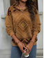 billiga Boho-toppar-dam sweatshirt tribal street dailywear tryck vintage etnisk casual crew neck långärmad mikroelastisk höst vinter comfrt andas mjukt tyg