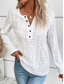 cheap Women&#039;s Blouses &amp; Shirts-Women&#039;s Tunic Elegant Casual Lace Long Sleeve Regular Tops Daily Black White Beige Spring Fall