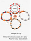 cheap Halloween Accessories-Women&#039;s Colorful Halloween Beaded Bracelet with Pumpkin and Bat Charms for Festive and Party Wear