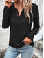 cheap Women&#039;s Blouses &amp; Shirts-Women&#039;s Tunic Elegant Casual Lace Long Sleeve Regular Tops Daily Black White Beige Spring Fall