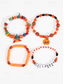 cheap Halloween Accessories-Women&#039;s Colorful Halloween Beaded Bracelet with Pumpkin and Bat Charms for Festive and Party Wear