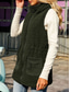 cheap Vest-Women&#039;s Fleece Vest Teddy Coat Warm Breathable Zipper Pocket Fleece Lined Casual Plain Vacation Street Daily Wear Going out Zipper Regular Hoodie Regular Fit Sleeveless Outerwear Army Green Fall