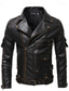 cheap Leather Jackets-Men&#039;s Faux Leather Jacket Biker Jacket Vintage Leather Jacket Outdoor Street Thermal Warm Rain Waterproof Pocket Spring, Fall, Winter, Summer Solid Color Streetwear Sporty Turndown Regular Faux