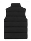 cheap Men&#039;s Vest-Men&#039;s Puffer Vest Daily Casual Fall &amp; Winter Zipper Pocket Polyester Comfortable Plain Zipper Stand Collar Regular Fit Black Burgundy Khaki Dark Blue Vest