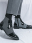 cheap Men&#039;s Boots-Men&#039;s Patent Faux Leather and Lace-Up Ankle Boots - Stylish Formal Dress Shoes for Parties and Events