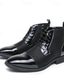 cheap Men&#039;s Boots-Men&#039;s Patent Faux Leather and Lace-Up Ankle Boots - Stylish Formal Dress Shoes for Parties and Events