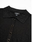 baratos suéter feminino-Suéter polo feminino de malha com gola polo de cor sólida e manga comprida, minimalista, de mistura de lã, formal, para trabalho, diário, primavera/outono