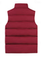 cheap Men&#039;s Vest-Men&#039;s Puffer Vest Daily Casual Fall &amp; Winter Zipper Pocket Polyester Comfortable Plain Zipper Stand Collar Regular Fit Black Burgundy Khaki Dark Blue Vest