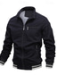 cheap Men&#039;s Jackets &amp; Coats-Men&#039;s Lightweight Jacket Utility Jacket Casual Jacket Daily Vacation Breathable Pocket Spring &amp;  Fall Color Block Fashion Classic Standing Collar Regular Black Green Khaki Gray Jacket