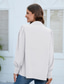 economico Top eleganti-camicetta da donna camicetta signore elegante casual manica a lanterna manica a sbuffo manica lunga normale top colletto camicia lavoro nero bianco arancione azzurro autunno inverno