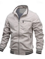 cheap Men&#039;s Jackets &amp; Coats-Men&#039;s Lightweight Jacket Utility Jacket Casual Jacket Daily Vacation Breathable Pocket Spring &amp;  Fall Color Block Fashion Classic Standing Collar Regular Black Green Khaki Gray Jacket
