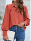 economico Top eleganti-camicetta da donna camicetta signore elegante casual manica a lanterna manica a sbuffo manica lunga normale top colletto camicia lavoro nero bianco arancione azzurro autunno inverno