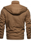 abordables Vestes Cargo-Homme Veste d'Hiver Veste Polaire Veste décontractée du quotidien Vacances Chaud Poche Toison Automne hiver Plein Mode Vêtement de rue Capuche Normal Noir Vert Kaki Veste