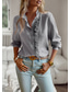 cheap Lace Tops-Women&#039;s White Elegant Lace Tops Eyelet Blouse Elegant Modern Ruffle Long Sleeve Regular Tops Shirt Collar Work White Pink Blue Gray Romantic Petite Tops Summer Holiday Wear