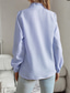 cheap Lace Tops-Women&#039;s White Elegant Lace Tops Eyelet Blouse Elegant Modern Ruffle Long Sleeve Regular Tops Shirt Collar Work White Pink Blue Gray Romantic Petite Tops Summer Holiday Wear