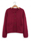 cheap Cardigans &amp; Outerwears-Women&#039;s Classic Cardigan Crew Neck Knitted Textured Fall Winter Formal Elegant Fashion Daily Long Sleeve Solid Color Wine Red Black