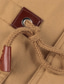abordables Vestes Cargo-Homme Veste d'Hiver Veste Polaire Veste décontractée du quotidien Vacances Chaud Poche Toison Automne hiver Plein Mode Vêtement de rue Capuche Normal Noir Vert Kaki Veste
