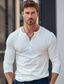 cheap Men&#039;s Casual T-shirts-Men&#039;s 100% Cotton T-Shirt Solid Color Crew Neck Normal Outdoor Gift Long Sleeve Button Crewneck Clothing Apparel Daily Sports &amp; Outdoors