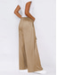 voordelige Broek-Dames Breed Been Chinese Modieus Volledige lengte Hoge taille Effen Zak Elastische tailleband Comfortabel Zacht Micro-elastisch Buiten Straat Khaki Leger Groen Grijs Herfst Ruim Passend