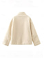 cheap Winter Coats-Women&#039;s Fleece Jacket Warm Breathable Patchwork Zipper Pocket Casual Plain Vacation Street Daily Wear Going out Zipper Regular Turndown Regular Fit Long Sleeve Outerwear Beige Coffee Fall Winter