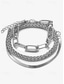 abordables Accessoires pour femmes-ensemble de bracelets tendance dorés pour femmes – chaîne épaisse, chaîne serpent élégante et bracelet texturé pour un look superposé élégant