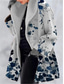economico Cappotti 3D-Per donna Cappotto Esterno Strada Da tutti i giorni Autunno Inverno Standard Cappotto Standard Tenere al caldo Traspirante Moda Informale Giacca Manica lunga Righe e Plaid Con tasche Stampa Rosso