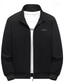 voordelige Herenjacks &amp; jassen-Voor heren Winterjack Corduroyjack Fleecejack Vrijetijdsjas Dagelijks Vakantie Thermisch Warm Zak Fleece Herfst winter Effen Modieus Streetwear Opstaand Normaal Zwart Geel Leger Groen Grijs Jacks