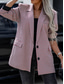 cheap Blazers &amp; Suits-Women&#039;s Blazer Work Button Houndstooth Breathable OL Style Regular Fit Outerwear Long Sleeve Fall Red S