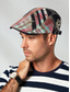 cheap Men&#039;s Hats-Men&#039;s Vintage Patchwork Flat Cap with Adjustable Strap – Casual Stylish Newsboy Hat for All Seasons