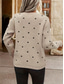 abordables Motifs graphiques et détails-Femme Pull Chandail Pull Décontractées Flexible Pois A côtes Col Ras du Cou Tricoté manche longue Hauts réguliers Tricoter Extérieur du quotidien Fin de semaine Chameau Automne Hiver