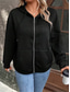 cheap Hoodie Jacket-Women&#039;s Casual Jacket Hoodie Jacket Outdoor Street Daily Wear Fall Winter Regular Coat Regular Fit Thermal Warm Breathable Stylish Casual Jacket Long Sleeve Plain with Pockets Full Zip Black Wine