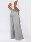 voordelige Broek-Dames Breed Been Chinese Modieus Volledige lengte Hoge taille Effen Zak Elastische tailleband Comfortabel Zacht Micro-elastisch Buiten Straat Khaki Leger Groen Grijs Herfst Ruim Passend