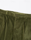 ieftine Lejer-Bărbați Costume Pantaloni Pantaloni casual Pantaloni de catifea Buzunar frontal Picior drept Simplu Confort Afaceri Zilnic Concediu Modă Șic &amp; Modern Verde Militar Roșu Vin