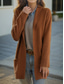 cheap Cardigans &amp; Outerwears-Women&#039;s Sweater Cardigan Sweater Jacket Shirt Collar Knit Pocket Knitted Spring Fall Home Daily Weekend Daily Casual Soft Long Sleeve Pure Color Black Camel