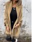 cheap Cardigans &amp; Outerwears-Women&#039;s Cardigan Cape Elegant Fashion Daily Solid Color Fuzzy Open Front Tassel Long Sleeve Long Tops Knit Formal Outdoor Black Camel Fall Winter