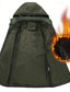tanie Kurtki cargo-Męskie Kurtka polarowa Kurtka cargo Codzienny Urlop Keep Warm Kieszeń Polar Jesień i zima Równina Moda Moda miejska Kołnierz stawiany Regularny Czarny Khaki Zieleń wojskowa Kurtki