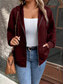 cheap Hoodie Jacket-Women&#039;s Casual Jacket Hoodie Jacket Outdoor Street Daily Wear Fall Winter Regular Coat Regular Fit Thermal Warm Breathable Stylish Casual Jacket Long Sleeve Plain with Pockets Full Zip Black Wine