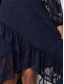 baratos Vestidos para o trabalho-Mulheres Minivestido Vestido antigo Vestido casual Vintage Casual Formal Formal Natal Festa Normal Manga Longa Decote V Azul Outono Inverno