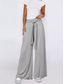 voordelige Broek-Dames Breed Been Chinese Modieus Volledige lengte Hoge taille Effen Zak Elastische tailleband Comfortabel Zacht Micro-elastisch Buiten Straat Khaki Leger Groen Grijs Herfst Ruim Passend
