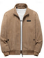 voordelige Herenjacks &amp; jassen-Voor heren Winterjack Corduroyjack Fleecejack Vrijetijdsjas Dagelijks Vakantie Thermisch Warm Zak Fleece Herfst winter Effen Modieus Streetwear Opstaand Normaal Zwart Geel Leger Groen Grijs Jacks