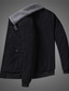 cheap Men&#039;s Jackets &amp; Coats-Men&#039;s Winter Jacket Fleece Jacket Casual Jacket Daily Vacation Thermal Warm Pocket Fleece Fall &amp; Winter Plain Fashion Streetwear Lapel Regular Dark Gray Black Khaki Army Green Jacket