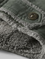 cheap Cargo Jackets-Men's Winter Jacket Fleece Jacket Casual Jacket Daily Vacation Thermal Warm Pocket Fleece Fall &amp; Winter Plain Fashion Streetwear Lapel Regular Khaki Army Green Dark Blue Jacket