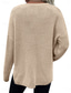 billige Solide farger-Dame Genser Pullover genser Fritid Myk Ren farge Riflet V-hals Strikket Langermet Vanlige topper Strikke utendørs Daglig Helg Blå Beige Høst Vinter