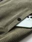 voordelige Herenjacks &amp; jassen-Voor heren Winterjack Corduroyjack Fleecejack Vrijetijdsjas Dagelijks Vakantie Thermisch Warm Zak Fleece Herfst winter Effen Modieus Streetwear Opstaand Normaal Zwart Geel Leger Groen Grijs Jacks